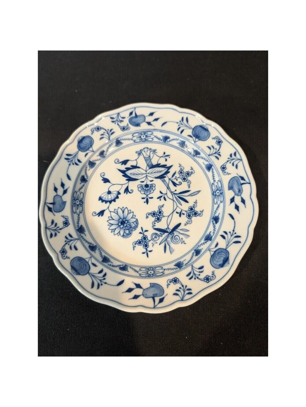 Meissen Blue Onion Salad Plates – Set of 2 – Crossed Swords Mark